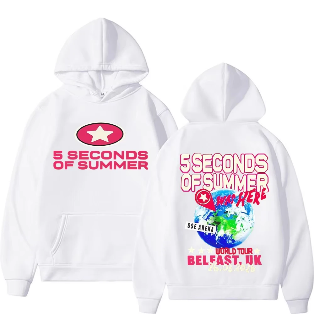 5 Seconds of Summer Everyone's A Star 2026 World Tour Hooded Men Women Hip Hop High Street Sweatshirts Casual Bodywarmer Hoodies