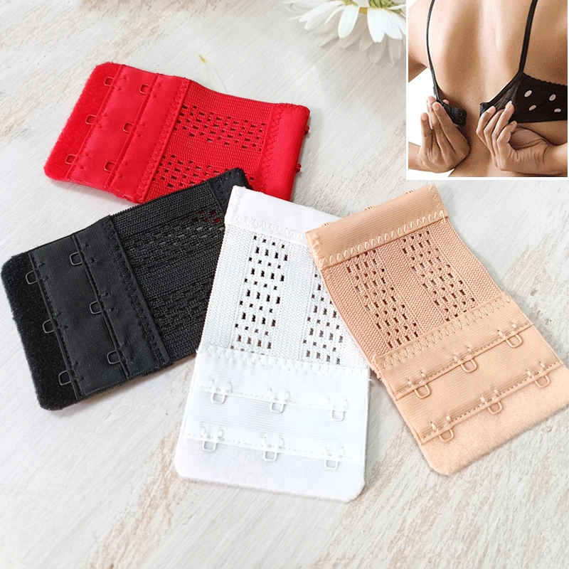 4pcs Underwear Bra Lengthen Expander 2 Row Buckle Adjustable Hook Extender Intimate Accessories Bra Extenders Extension Buckle