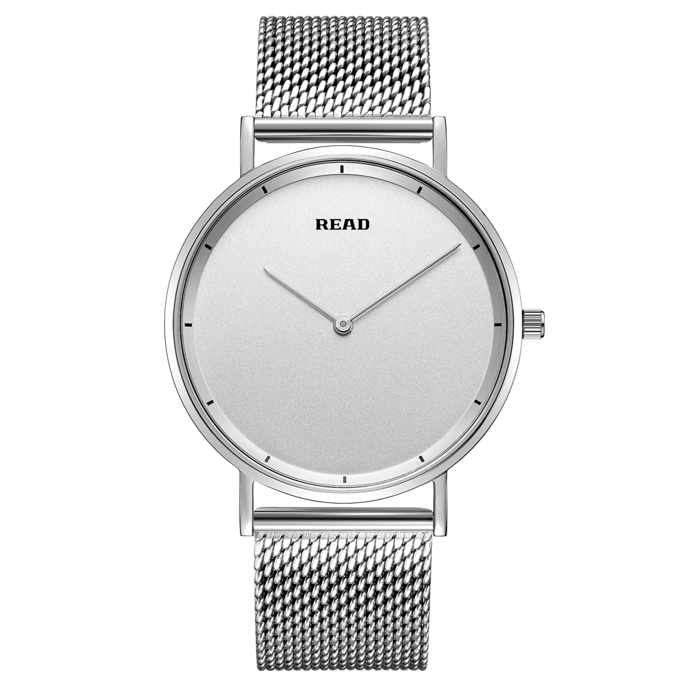 READ Minimalist Quartz Watch | Stainless Steel Mesh Strap | Ultra‑Thin Case | High Hardness Glass | 3ATM Daily Waterproof