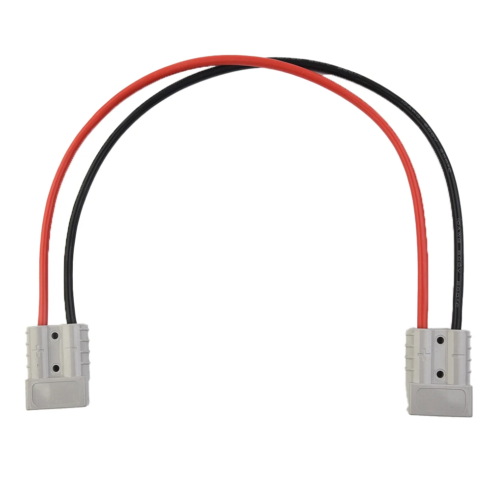 50A 600V Double-End DC Charging Connector for Battery Systems with Silver-Plated Solid Copper Terminals and 2-Pin Interface
