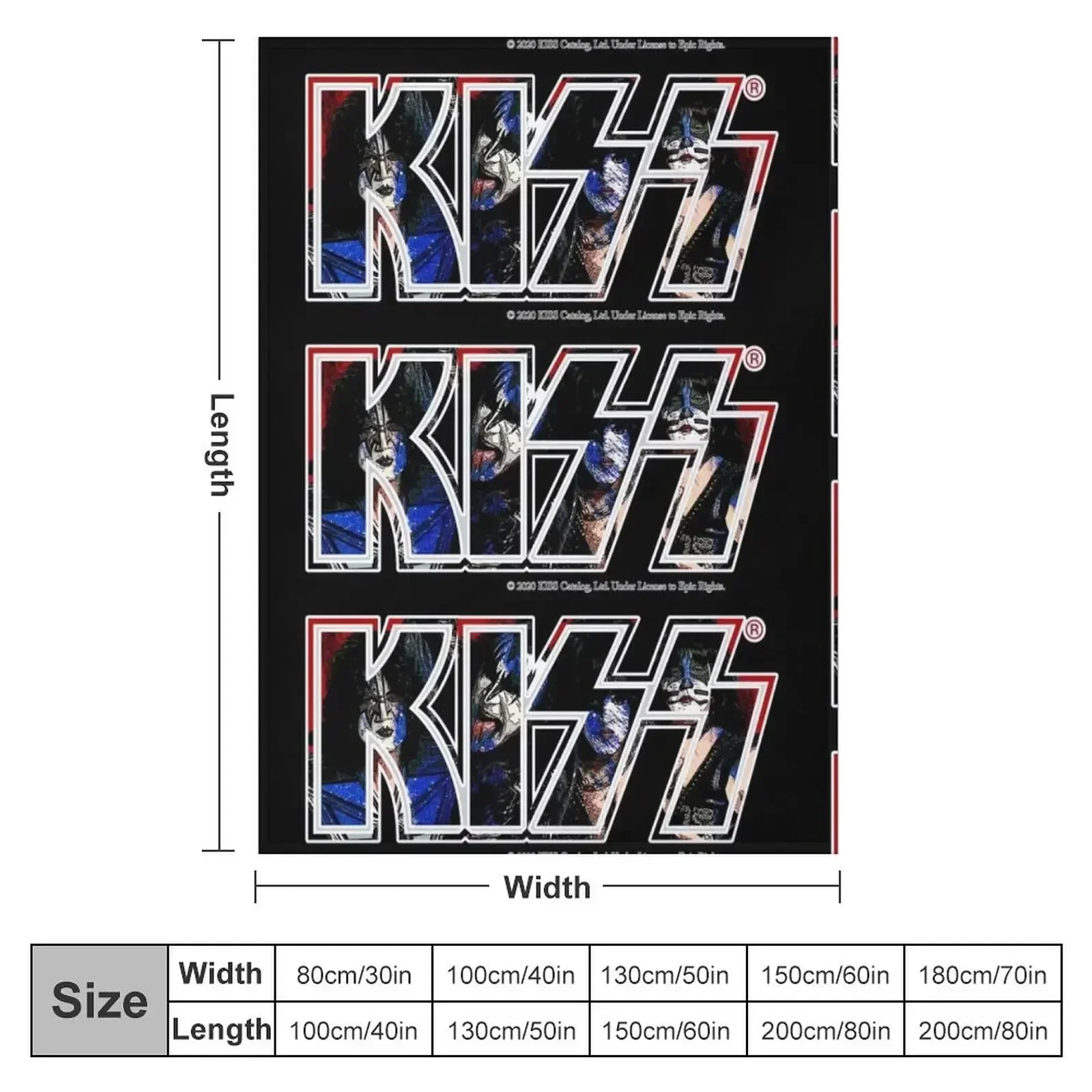 Kiss Logo Band Vector paint art Throw Blanket Hair Summer Blankets