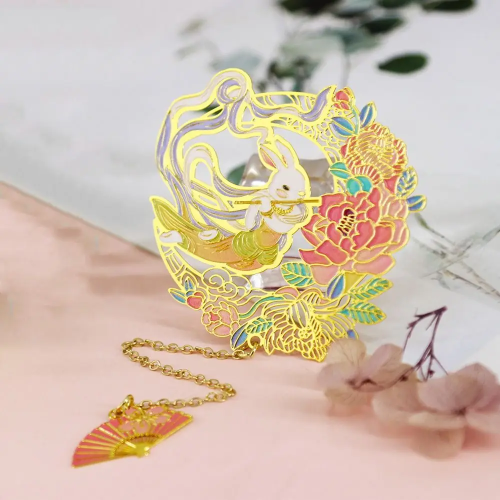 

Dragon Chinese Style Bookmark Cat Flower Metal Book Clip Delicate Cartoon Animal Tassel Book Page Marker