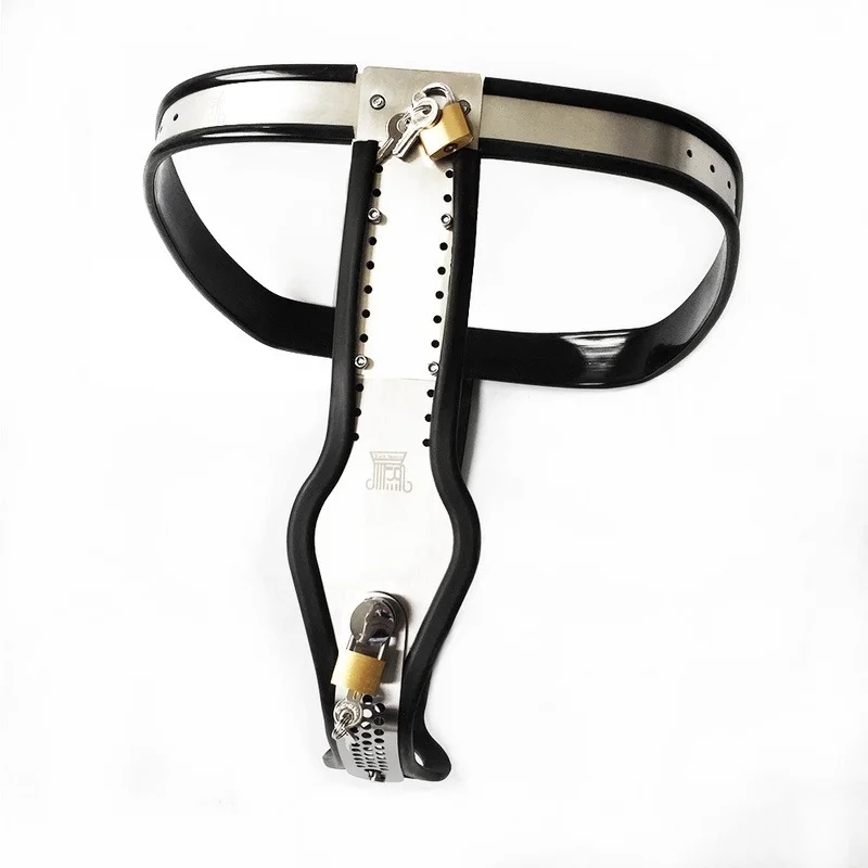 Stainless Steel Female Chastity Belt with Anal Vagina Plug Invisible Strap on Pantie Lockable Underwear Bondage Rings for Penis