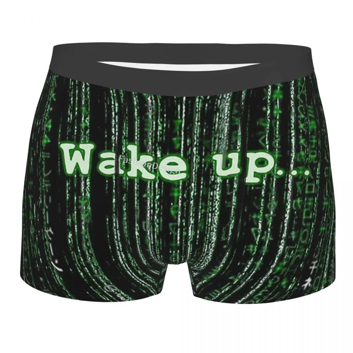 The Matrix Wake Up Code Underpants Breathbale Panties Male Underwear Print Shorts Boxer Briefs