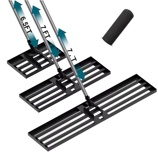 OEM/ODM Cold Galvanized Large Lawn Leveler Tool Adjustable Height Metal Handle Golf Grassland Rake