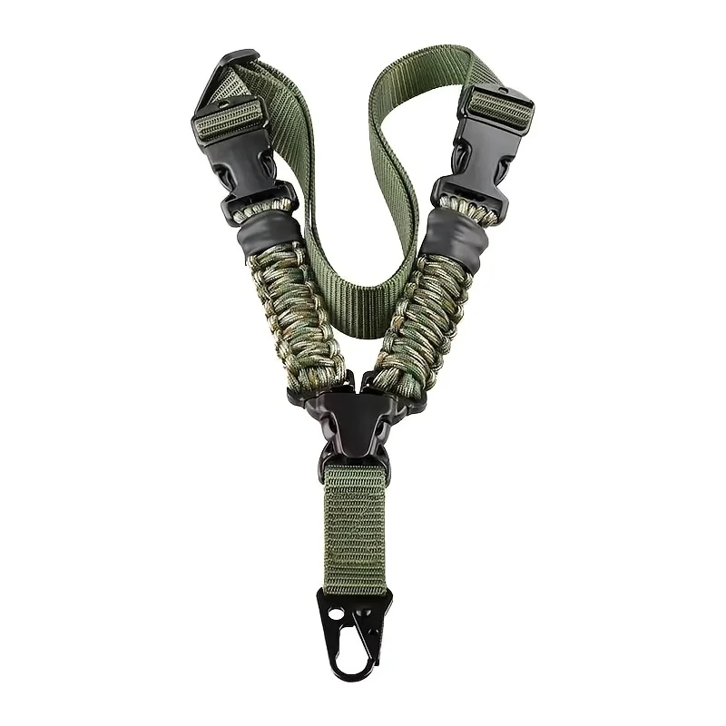 Vertical Single Point Gun Sling Shoulder Strap Metal Buckle With Braided Paracord Rifle Shot Gun Strap Belt Rope Hunting