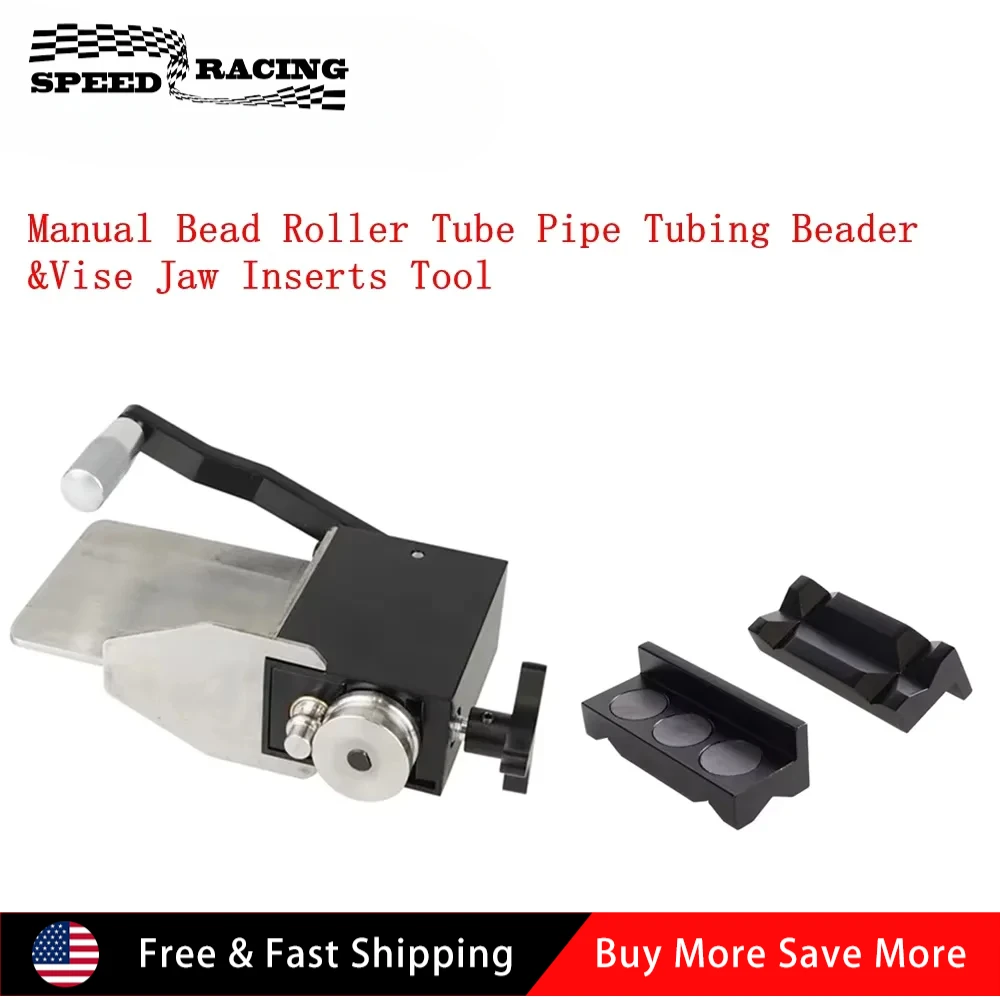 

Manual Bead Roller Tube Pipe Tubing Beader & Vise Jaw Inserts Tool for Intake and Intercooler Piping in 5/8" Inch or Larger