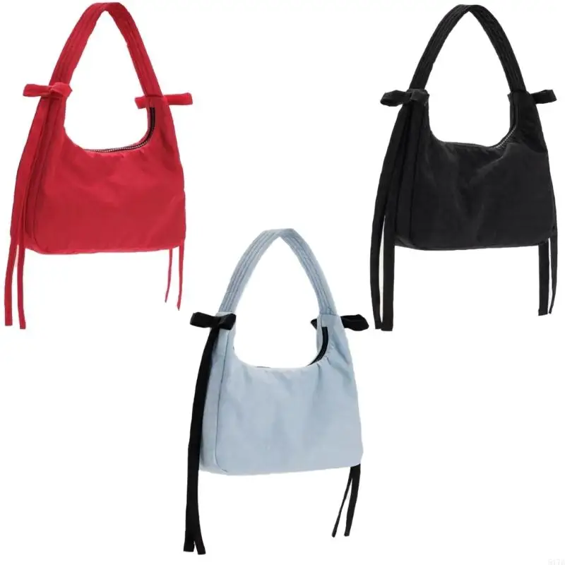 

Korean Casual Handbag Nylon Zipper Bag Women Shopping Purse Suitable for Various Occasion