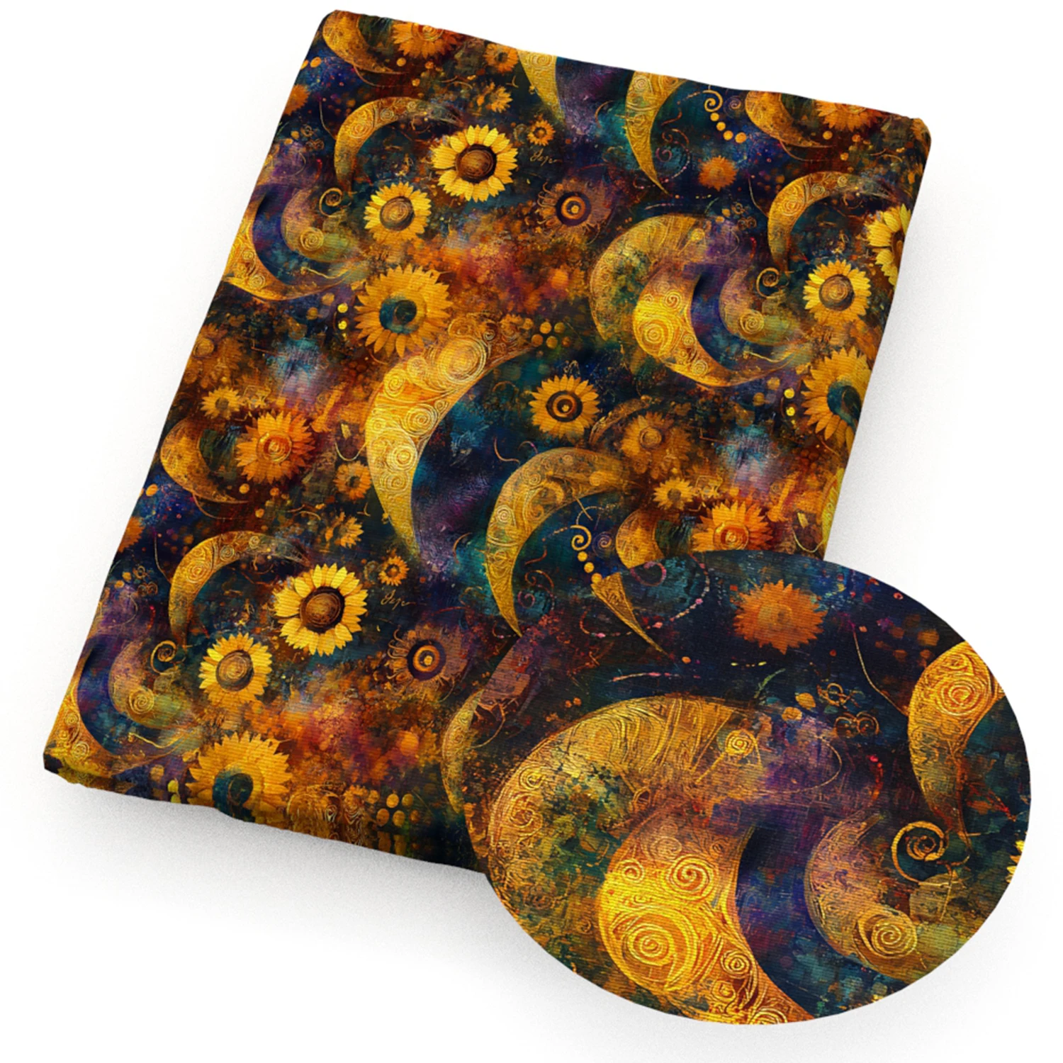 50x145cm Swirls Geometric Polyester Print Cloth for Tote Bags, Pillow Covers, Bows, DIY Craft Sewing  Cushions Crafts view 6