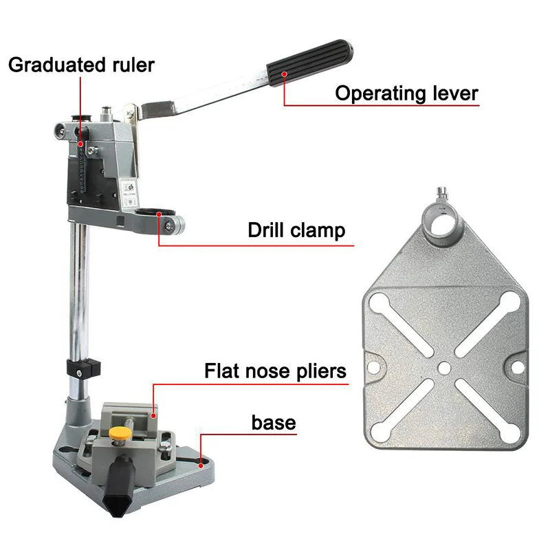 Hand drill bracket electric grinder bracket multifunctional household woodworking fixed shelf bench drill