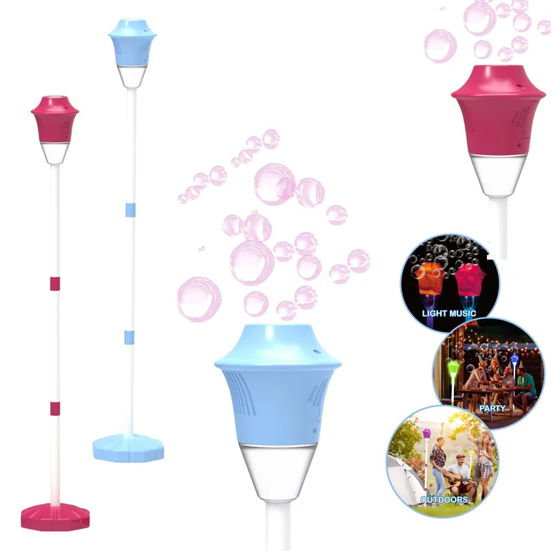 โคมไฟถนนกลางแจ้ง Bubble Machine ชาร์จอัตโนมัติ Bubble Blowing Camping PARTY ฟองไฟฟ้าเป่าของเล่นเด็ก