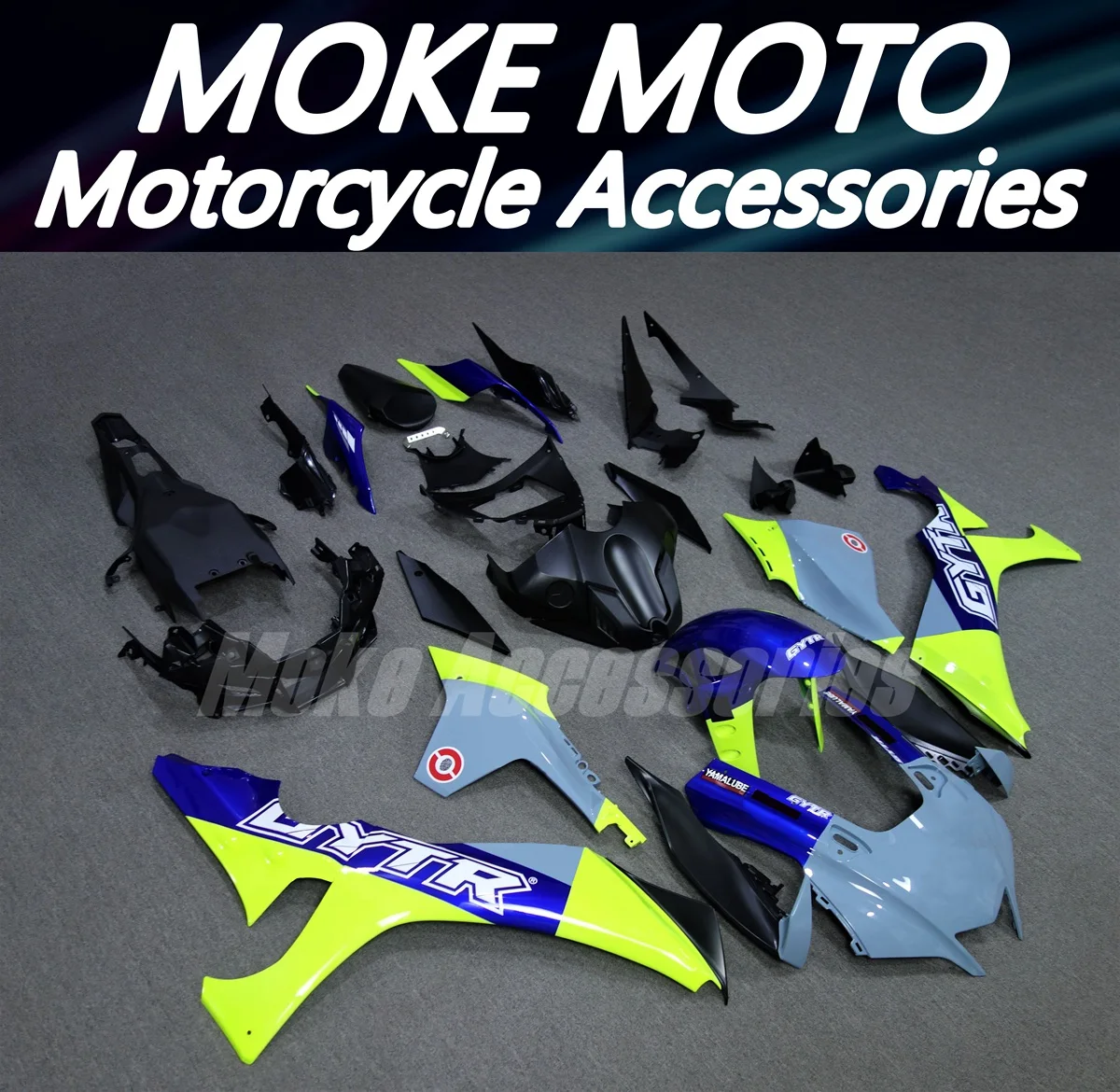 Fairings Kit Fit For Yzf R1M R1 2020 2021 2022 2023 Bodywork Set High Quality Abs Injection Neon Gray Fluorescence