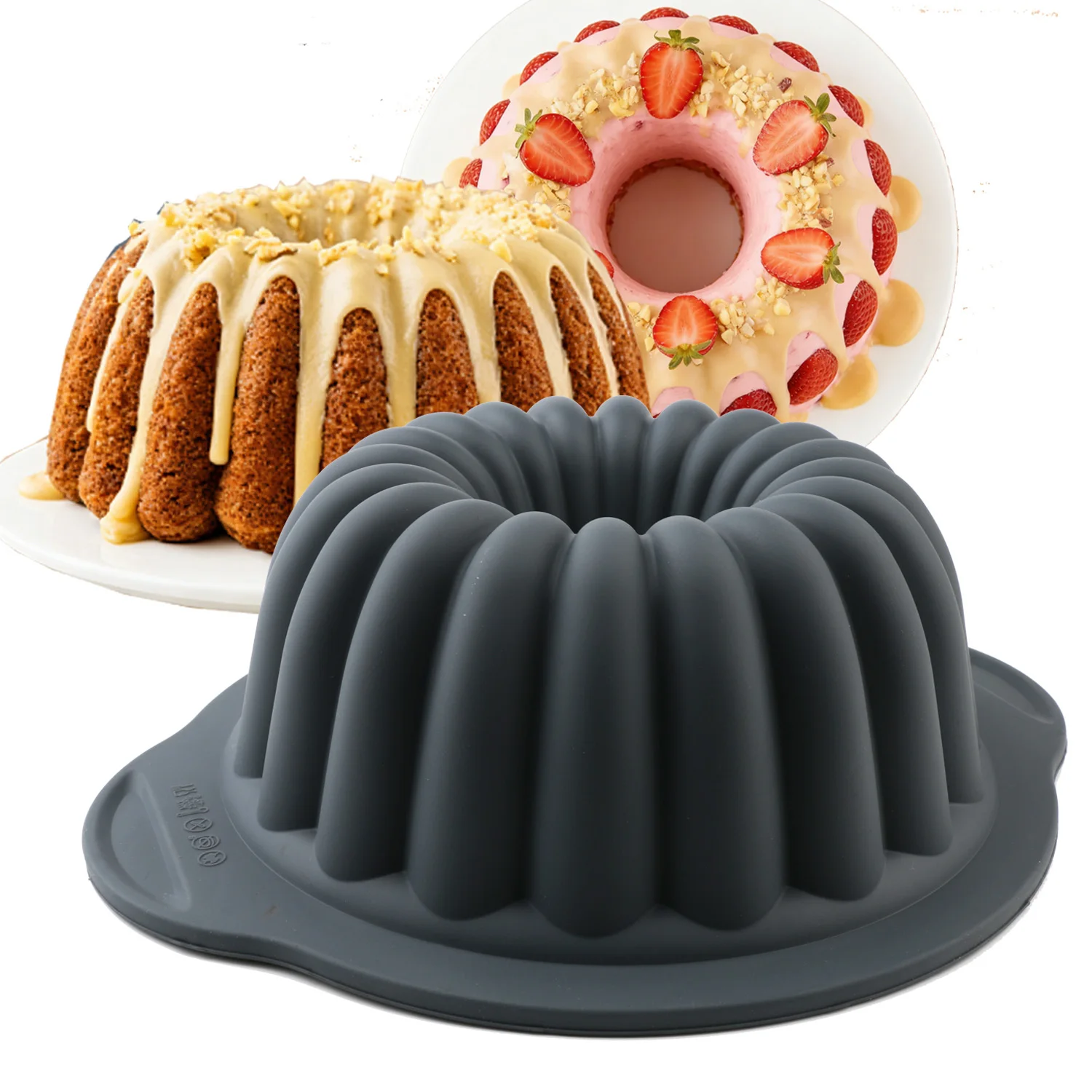 Molde de silicona creativo de 8 pulgadas para pasteles, bandeja para pan francés y hamburguesas, molde antiadherente para pan, molde para hornear pan, bandeja para hornear pan, adecuado para pan tostado, sándwiches, hamburguesas, pan casero para principia