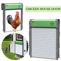 2024 New Solar Automatic Chicken Coop Door Powered Aluminum Alloy Chicken Door With Timer/Light Sensor/Remote Control/Manual