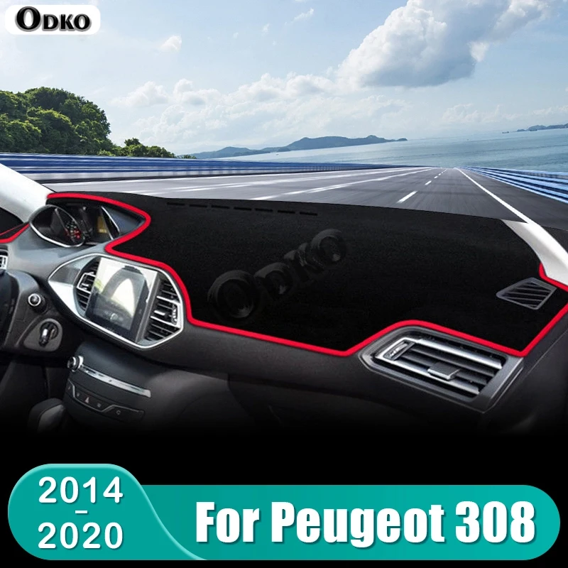 

Для Peugeot 308 308SW T9 308GTI 2014 2015 2016 2017 2018 2019 2020 автомобильный коврик для приборной панели, инструментальный стол, солнцезащитный козырек, аксессуары