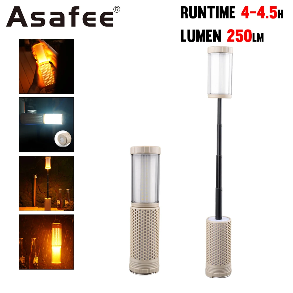 Asafee YD2329 Camping Light Scalable Infinite Dimming Portable Lantern Magnetic Waterproof Outdoor Flashlight Breath lamp