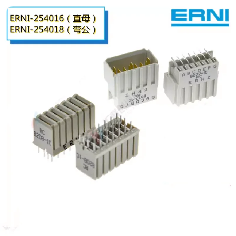 

1 шт./лот Оригинальный силовой модуль ERNI Electronics 254016, гнездо 2,0 мм с прямым штыревым разъемом, метрический разъем ERmet