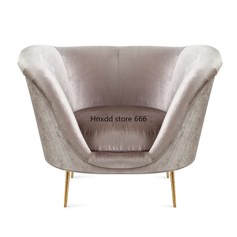 Nordic metal foot creative single sofa chair