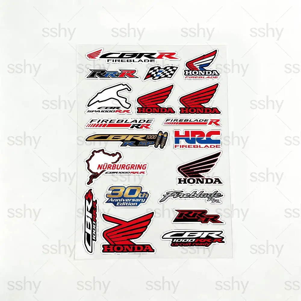 

FOR HONDA CBR1000RR-R Reflective Motorcycle Stickers Waterproof Vinyl Decals for Motorbike Helmet Fuel Tank Bike