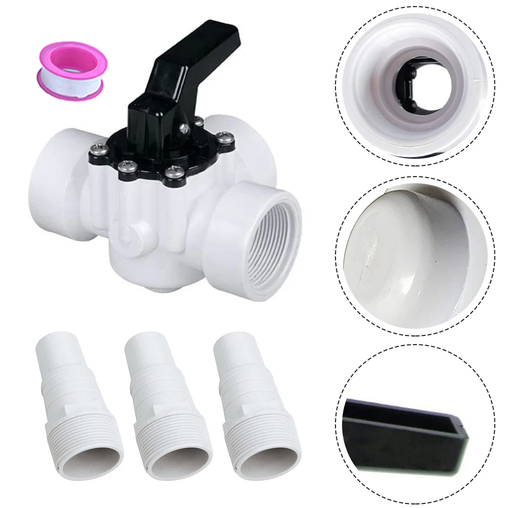

3-Way Slider 4715 Solar Valve With Internal Thread Hose Nozzles Clamps For Pool Irrigation System Efficient Water Regulation