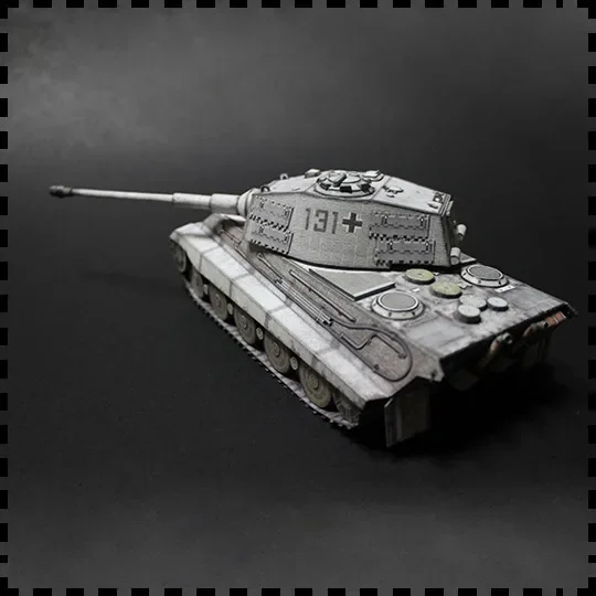 

Масштаб 1:35, WW2, Германия, зимняя живопись, тигр II, тяжелый танк, бумажная модель, комплект, игрушки ручной работы, пазлы