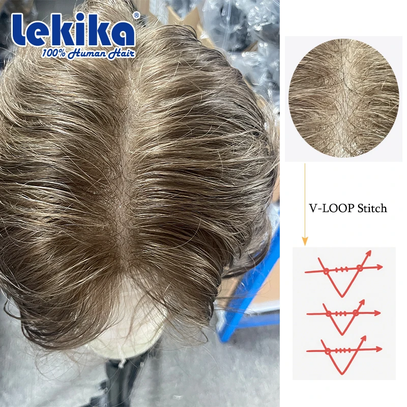 Hair Prosthesis For Men 0.02-0.03mm Toupee Ultra Thin 90 Density Hair Toupee Men Comfortable Hair System Ralastic Men's Wigs