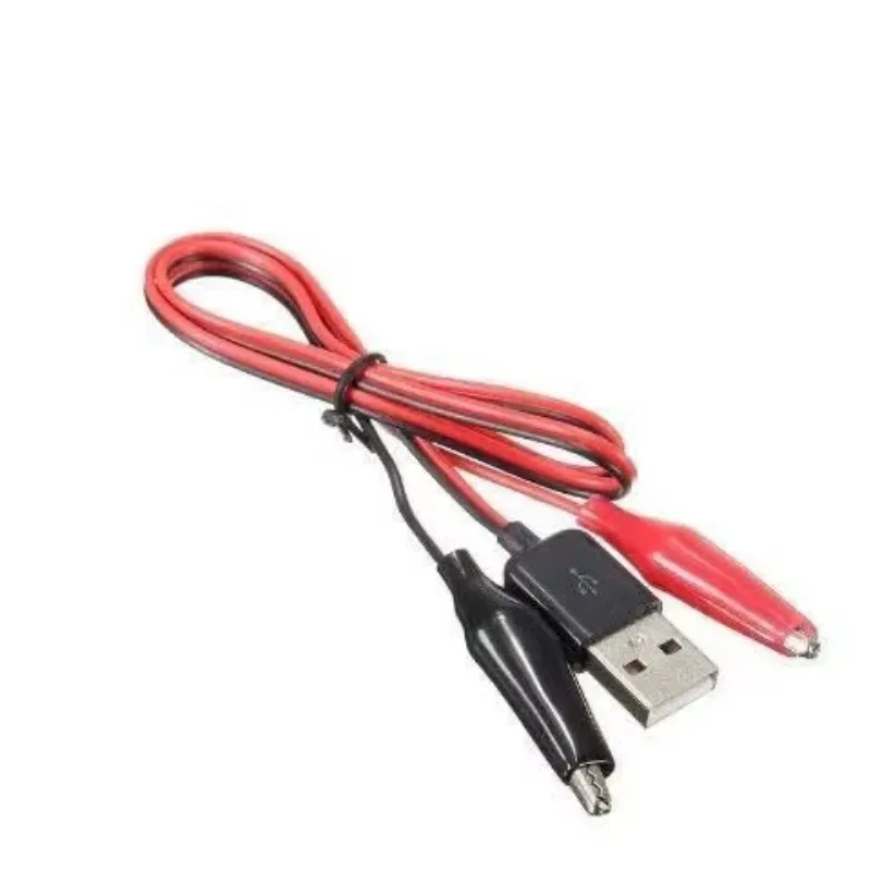 Tool 58CM Metal Alligator Clip Crocodile Electrical Clamp For Testing Probe Crocodile Test Clip To USB Adapter Multimeter Car Ho