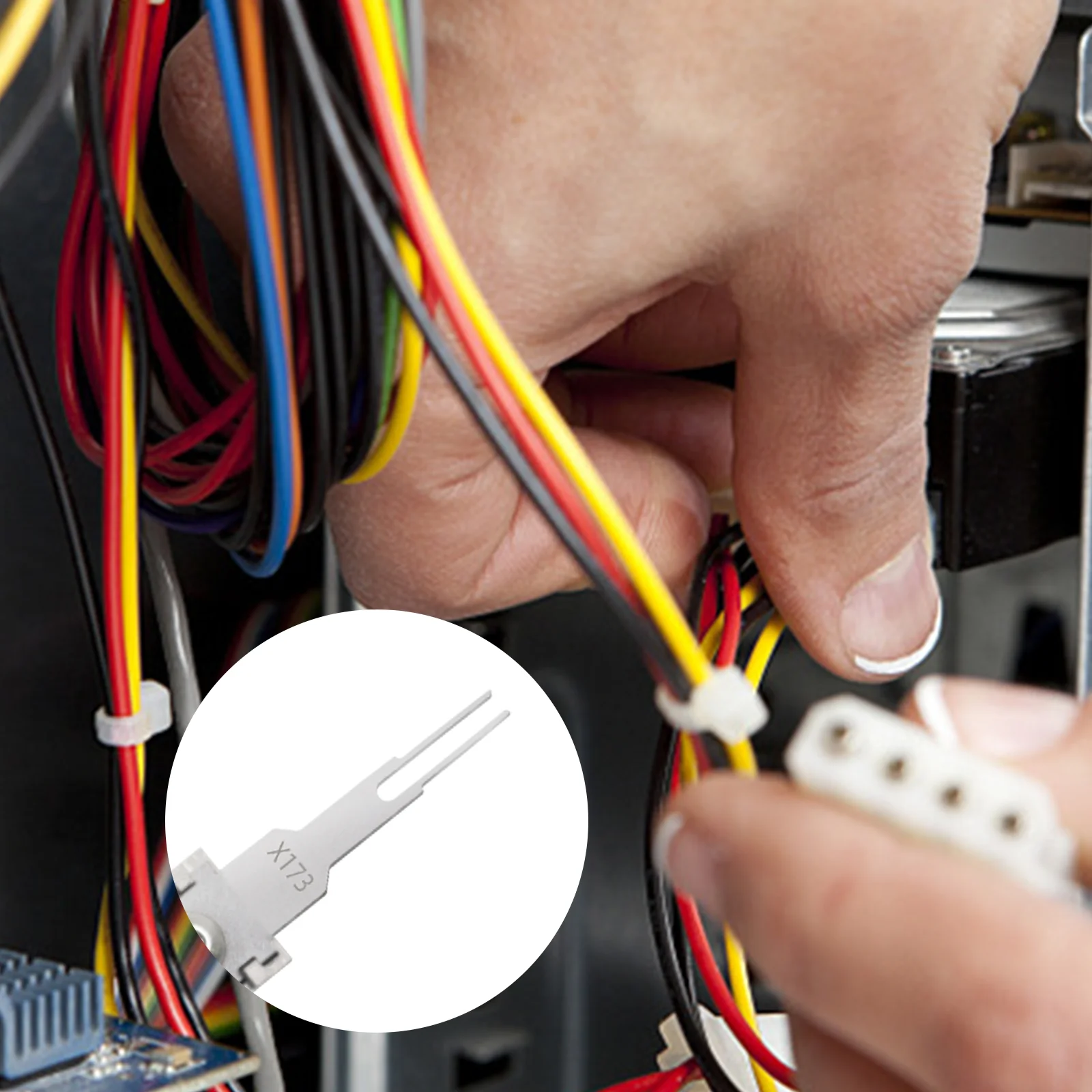Dwugłowe, odłączane narzędzie do wyciągania pinów zaciskowych, odpowiednie do złączy AMP Metri Pack Molex i naprawy General Motors — zdjęcie 6