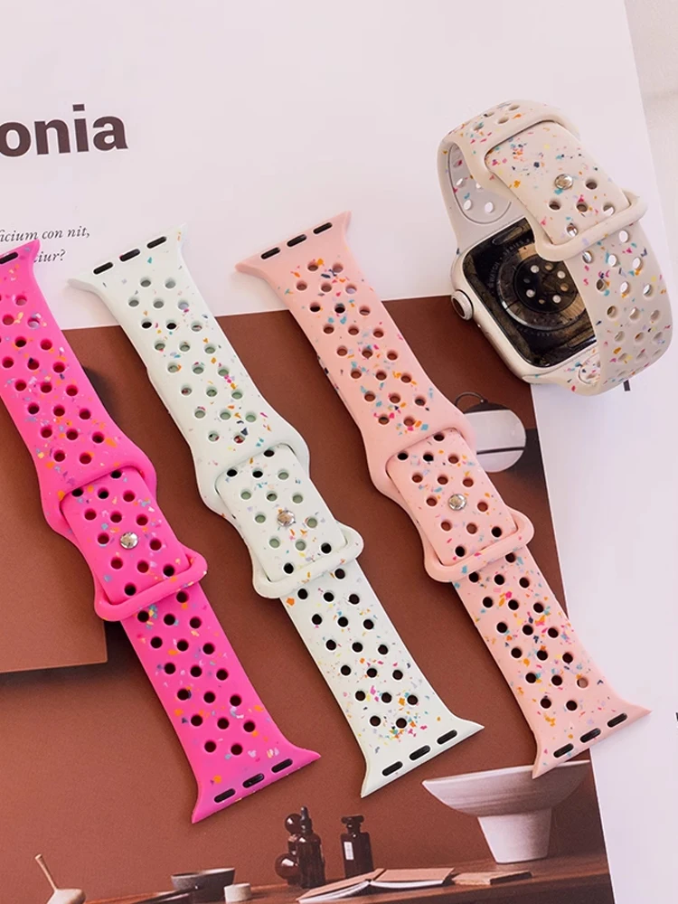 for Apple watch band 42mm 46mm 45mm 44mm 49mm 41mm 40mm 38 Sport Silicone bracelet correa Series 10 9 8 7 6 5 3 4 SE Ultra strap