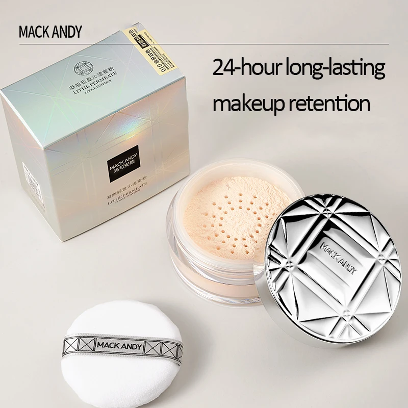 Pink Glitter Setting Powder 3 Color Long Lasting Oil Control Pearlescent Natural Face Matte Shimmer Loose Powder Makeup Cosmetic