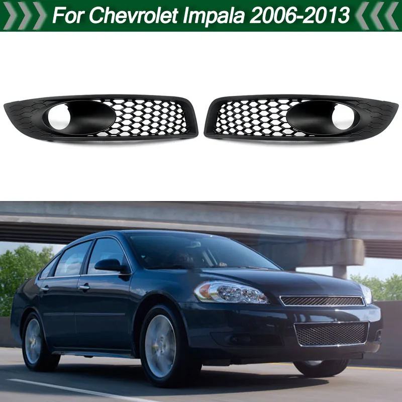 

MAGICKIT 1 Pair Fog Light Bezel Grille For Chevrolet Impala 2006-2013 Black ABS GM1038103, GM1039103 CAR Accessories