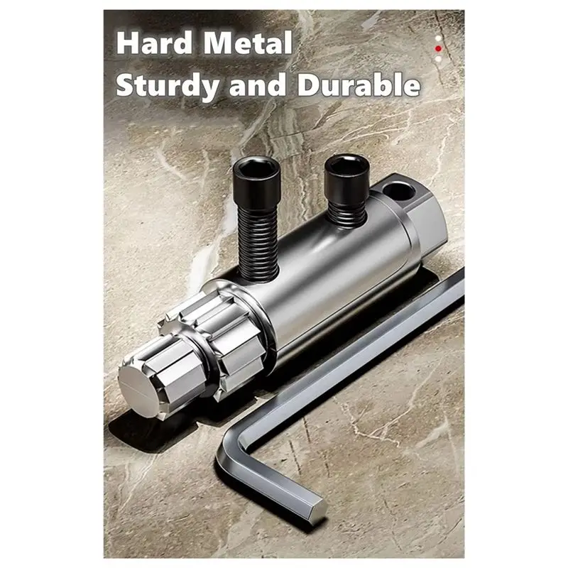 AEE2-Faucet Angle Valves Damage Screw Extractor Broken Wire Slide Tooth Removal Tool Water-Pipe Valve Repair For 4/6 Points