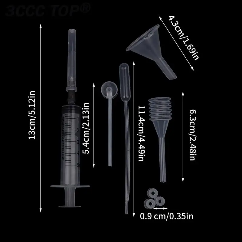 8PCS Perfume Refill Tools Set Plastic Diffuser Syringe Straw Dropper Funnel Spray Dispensing Required Cosmetic Tools