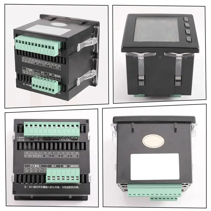 [NEWA08R】 Short Case 3 Phase Power Meter LCD Display Ampere Voltage Kwh Watt Var Power Factor Frequency Multifunction Meter