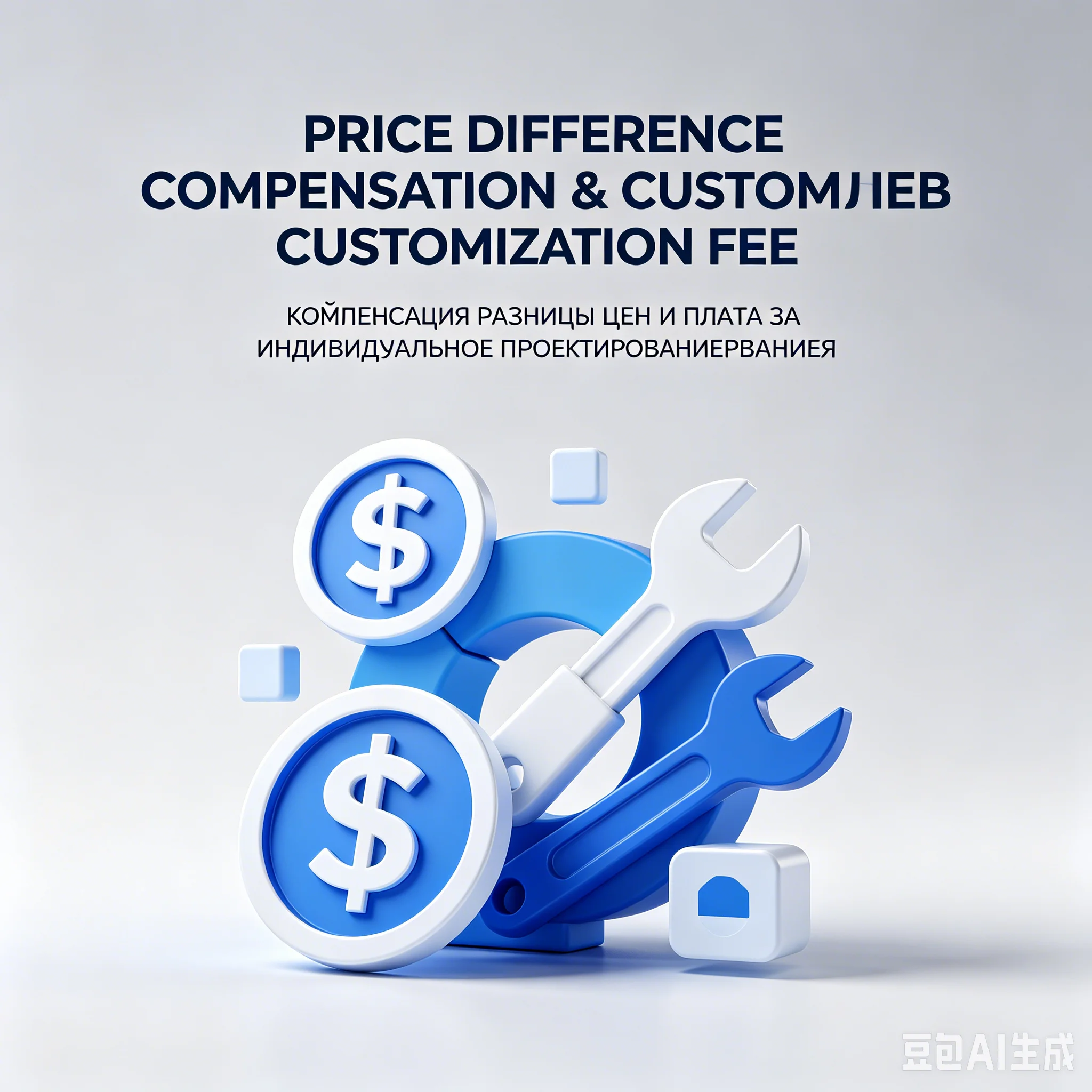 258CNY Price difference of goods and customization costs.