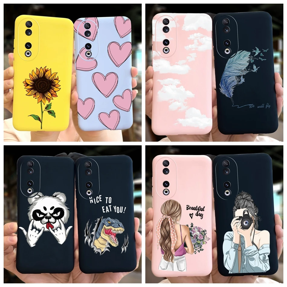 Phone Case For Honor 90 REA-NX9 Funda Honor 90 Pro REP-AN00 5G 2023 Fashion Candy Color Soft Silicone Cover For Honor90 90Pro