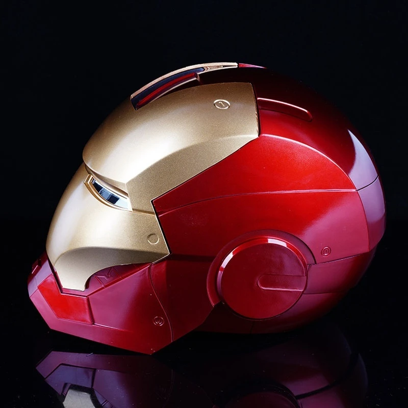 Iron Man casco MK7 1:1 maschera apribile luminoso modello regalo per bambini Cosplay Prop regalo Marvel Toy periferiche cinematografiche The Avengers