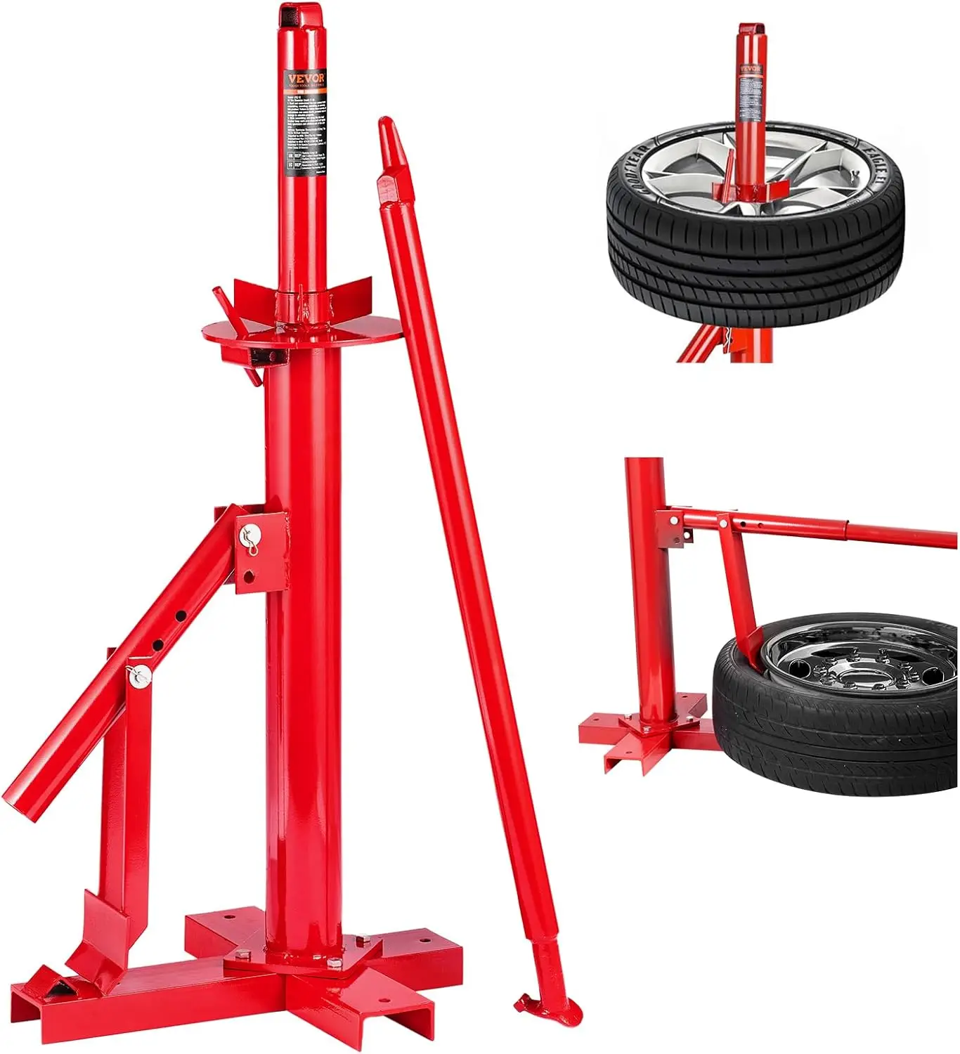 

Portable Manual Tire Changer for 8"-16" Tires, Compatible with Cars, Trucks, Trailers - Home Garage Tool