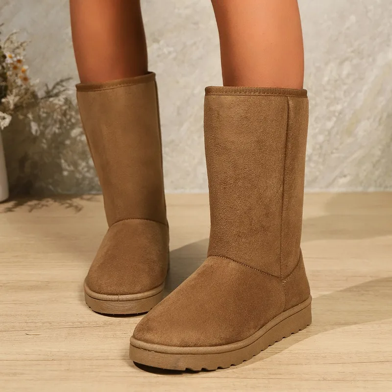 Women's2026New Winter Designer Super Mini Comfortable Short Plush Warm Snow Boots Retro Natural Fur Shoes Classic Mid-Calf Boots
