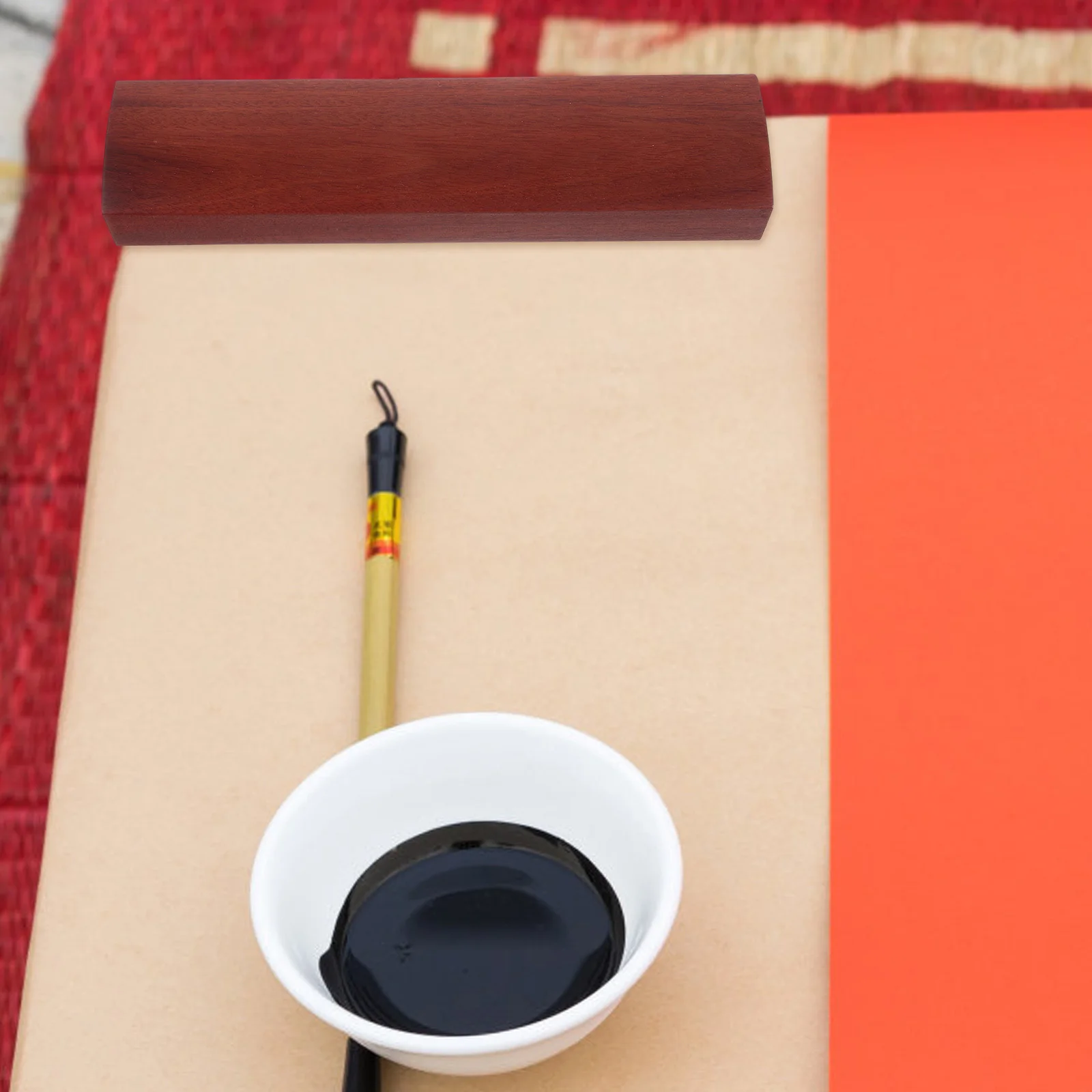 

Redwood Paperweight Wooden Calligraphy Paper Weight Rectangular Smooth Surface Paper Weight for Calligraphy Supplies