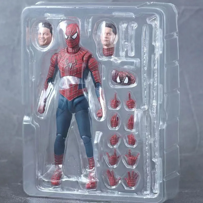 Ct Spiderman Heroes Never Return Shf Tobey Maguire بدلة سوداء كلاسيكية متحركة شخصيات كرتونية نموذج الحلي لعبة هدية الكريسماس #5