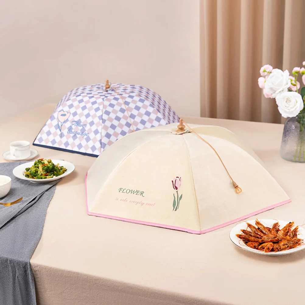 

Portable Thermal Foldable Food Cover with Internal Heat Preservation Coating for Table Use Outdoor Picnic Food Protection Tent