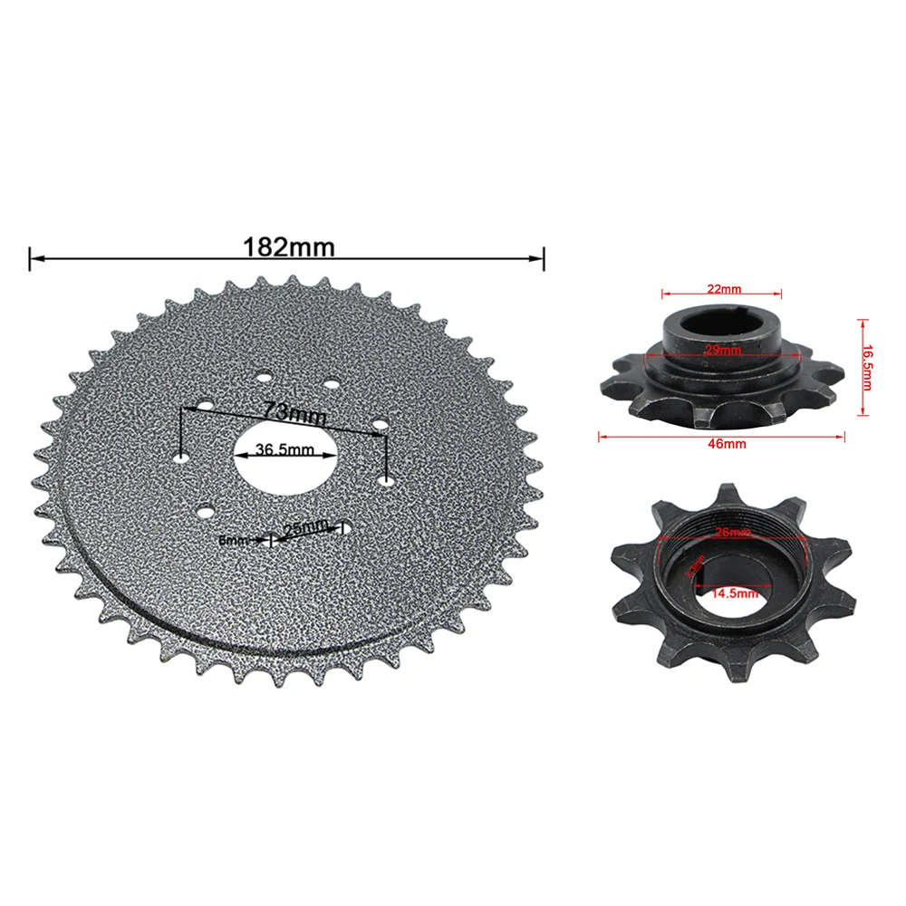 415 Chain 10T Clutch Gear 44T Rear Sprocket 9 Hole Mount Kit Fit For 49cc 50cc 66cc 80cc 100cc Motorised Bicycles Bike Parts
