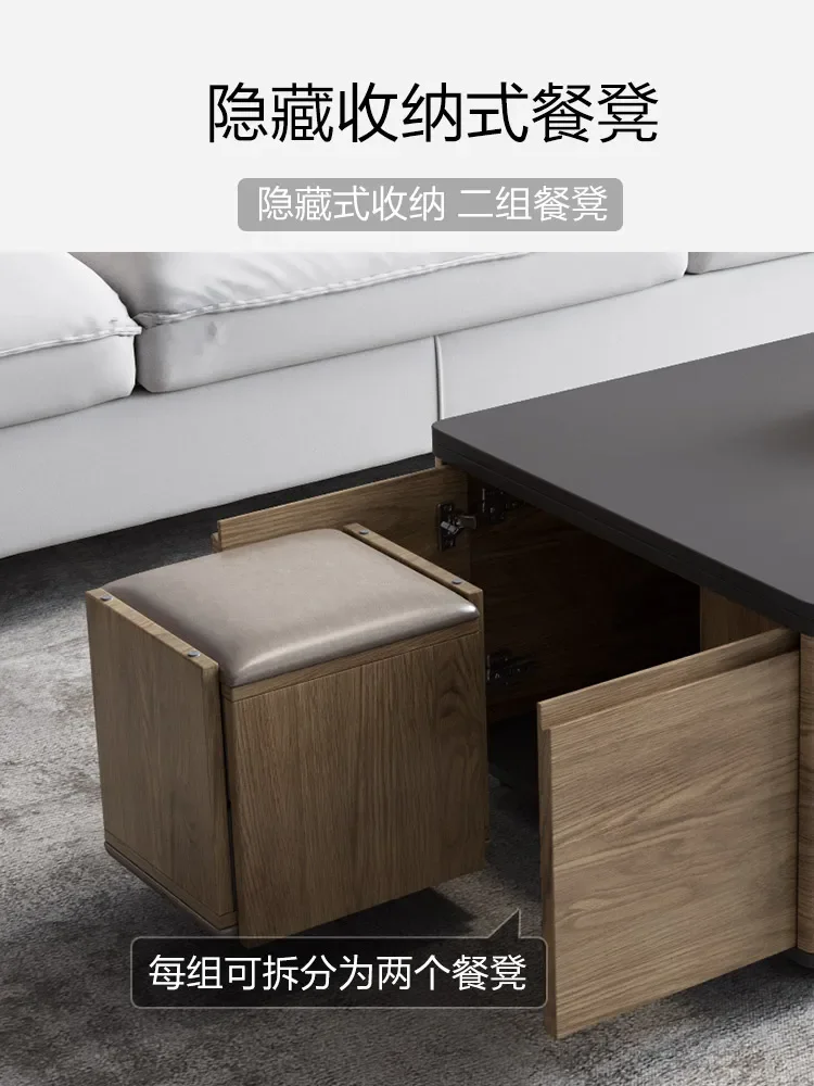 Modern minimalist home living room coffee table stool Multi-functional lifting furniture