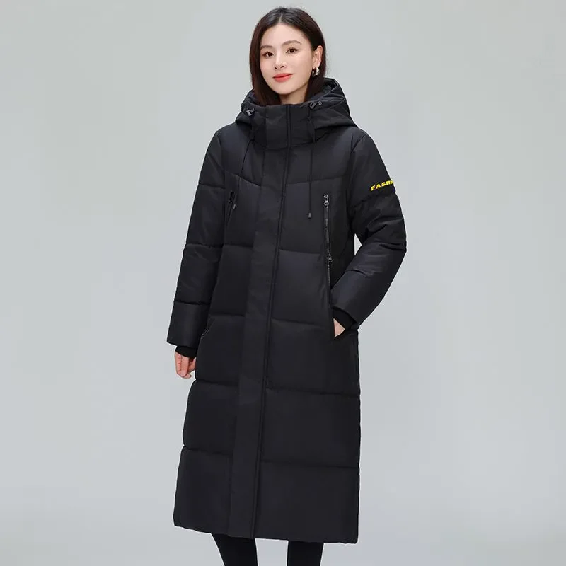 

Chic Down Cotton-Padded Jacket Women Overcoat High Quality Korean Thicke Warm Parka Loose Slimming Long Cotton Coat Winter New