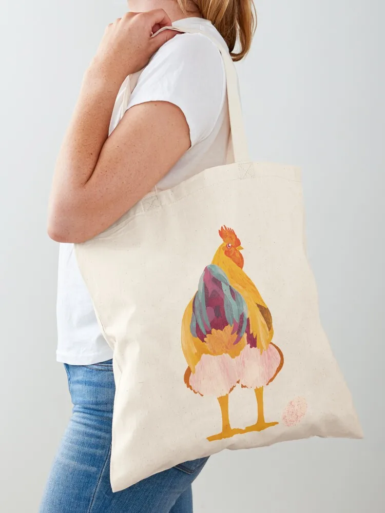 

Paper cut art Cheeky Chicken with Egg Tote Bag female bag cute tote bag woman shopping shopper women canvas