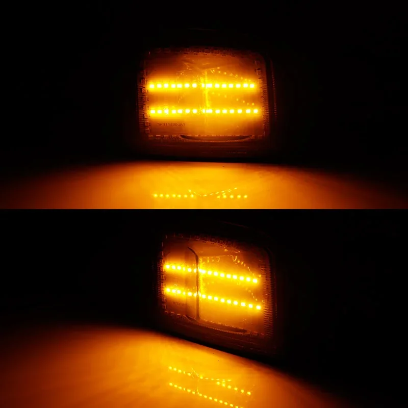 لسوبارو STI WRX المتعرج العنبر متتابعة LED المصد الأمامي للسيارة بدوره أضواء الإشارة ث/الأبيض DRL وقوف السيارات/أضواء القيادة 12 فولت #5