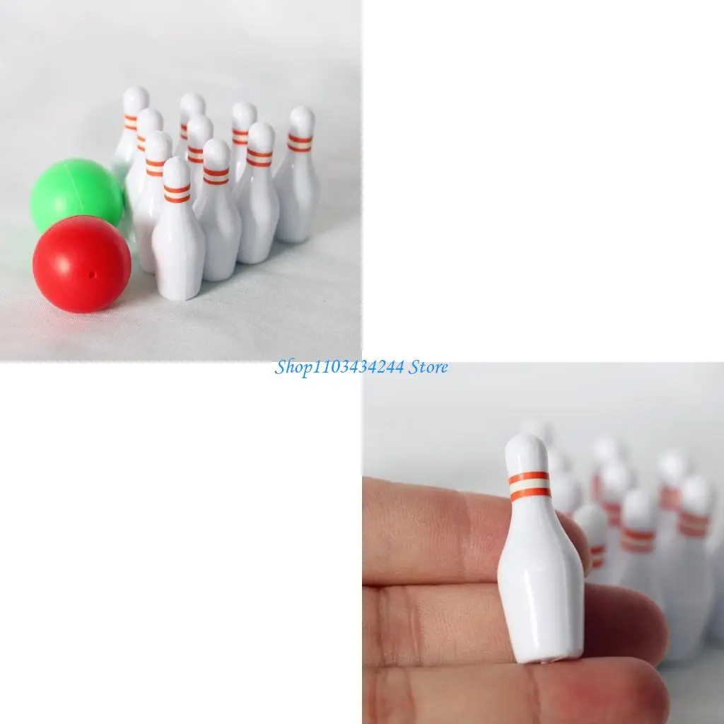 Doll House Bowling Pin and Ball Set Mini Simulation Sports Equipment Outdoor
