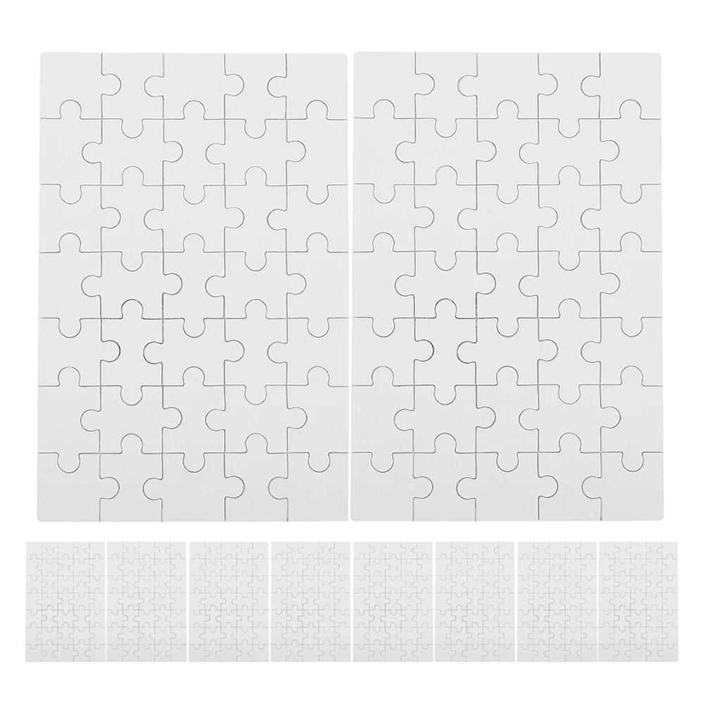 

12 Pcs Blank Puzzle Diy Supply Jigsaw Toy Sublimation Heat Transfer Package Pieces Puzzles Draw