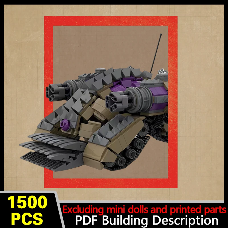 Military Assault Tank Model MOC Building Bricks War Equipment Modular Technology Gifts Holiday Assemble Children Toys Suit